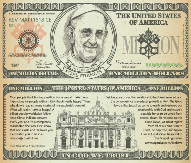 Tracts – Million Dollar Bill – St. Paul Street Evangelization