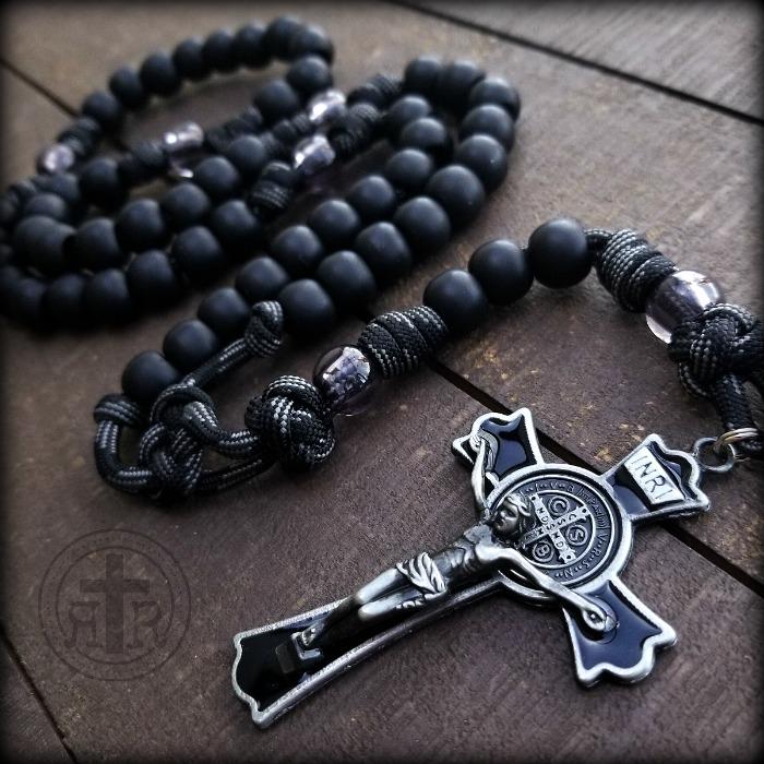 Black Monk Rosary – Strong Unbreakable Paracord Rosary – St. Paul ...