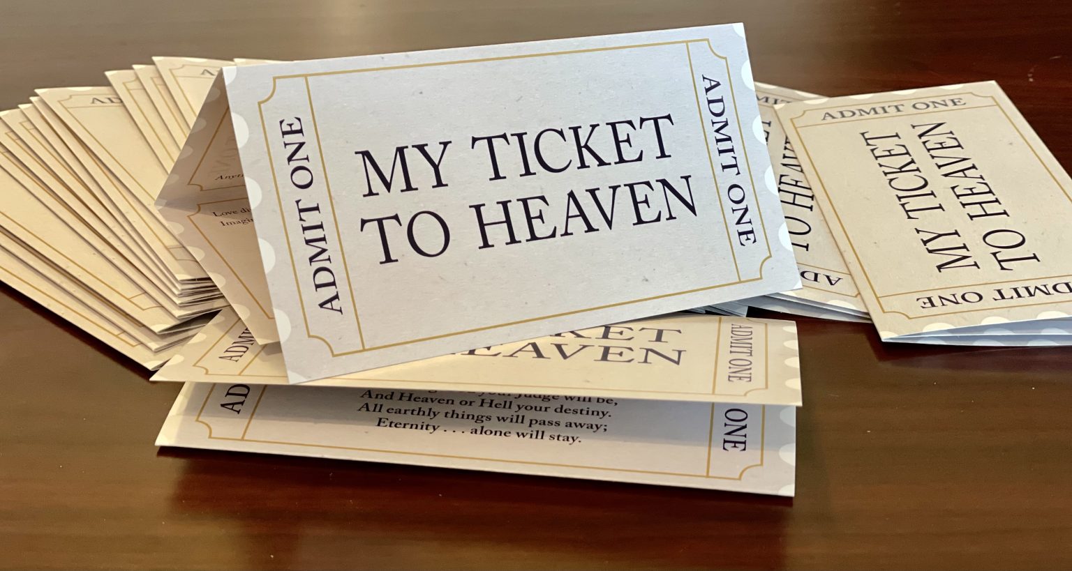 My Ticket to Heaven St. Paul Street Evangelization