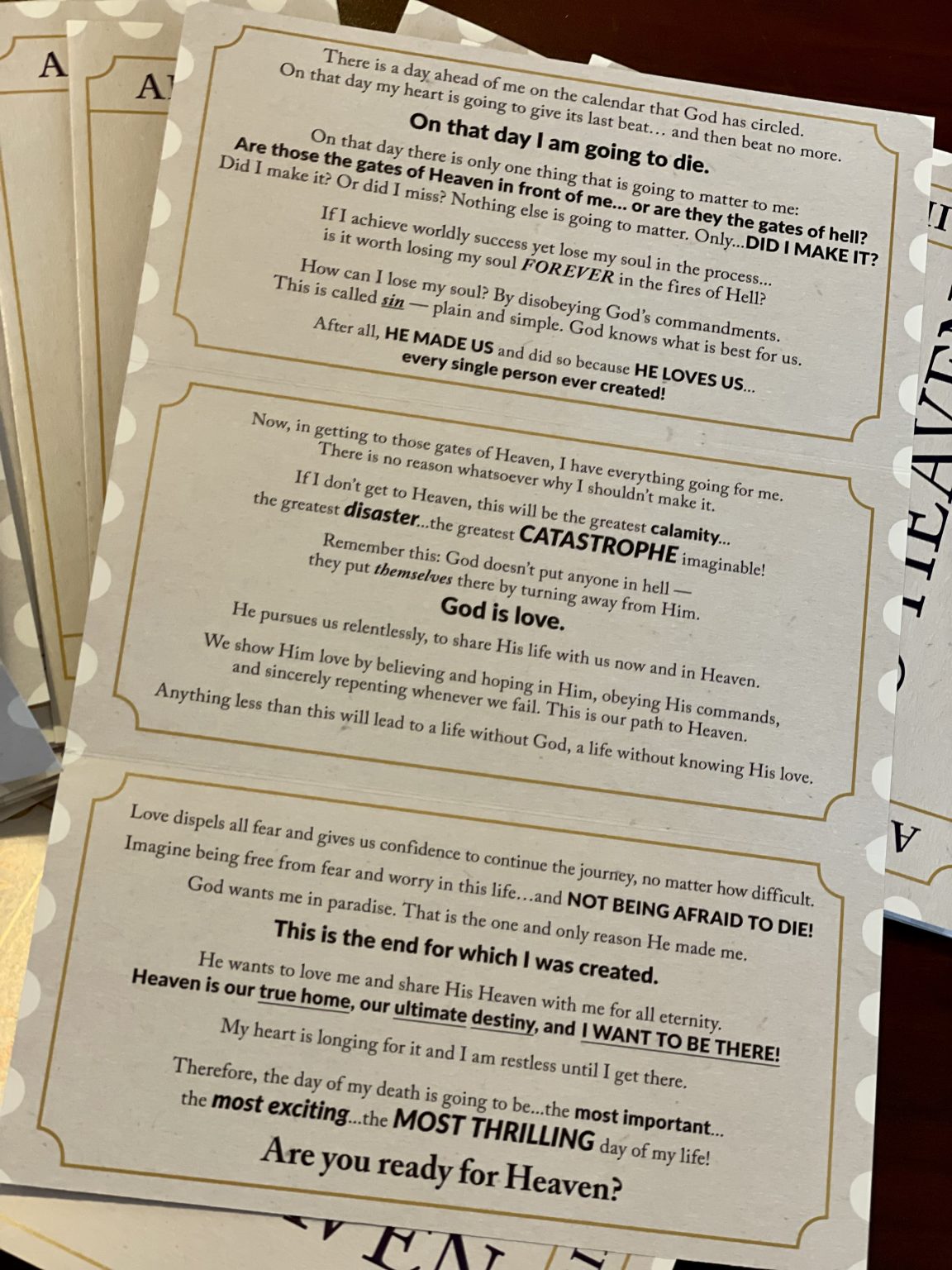 My Ticket to Heaven – St. Paul Street Evangelization