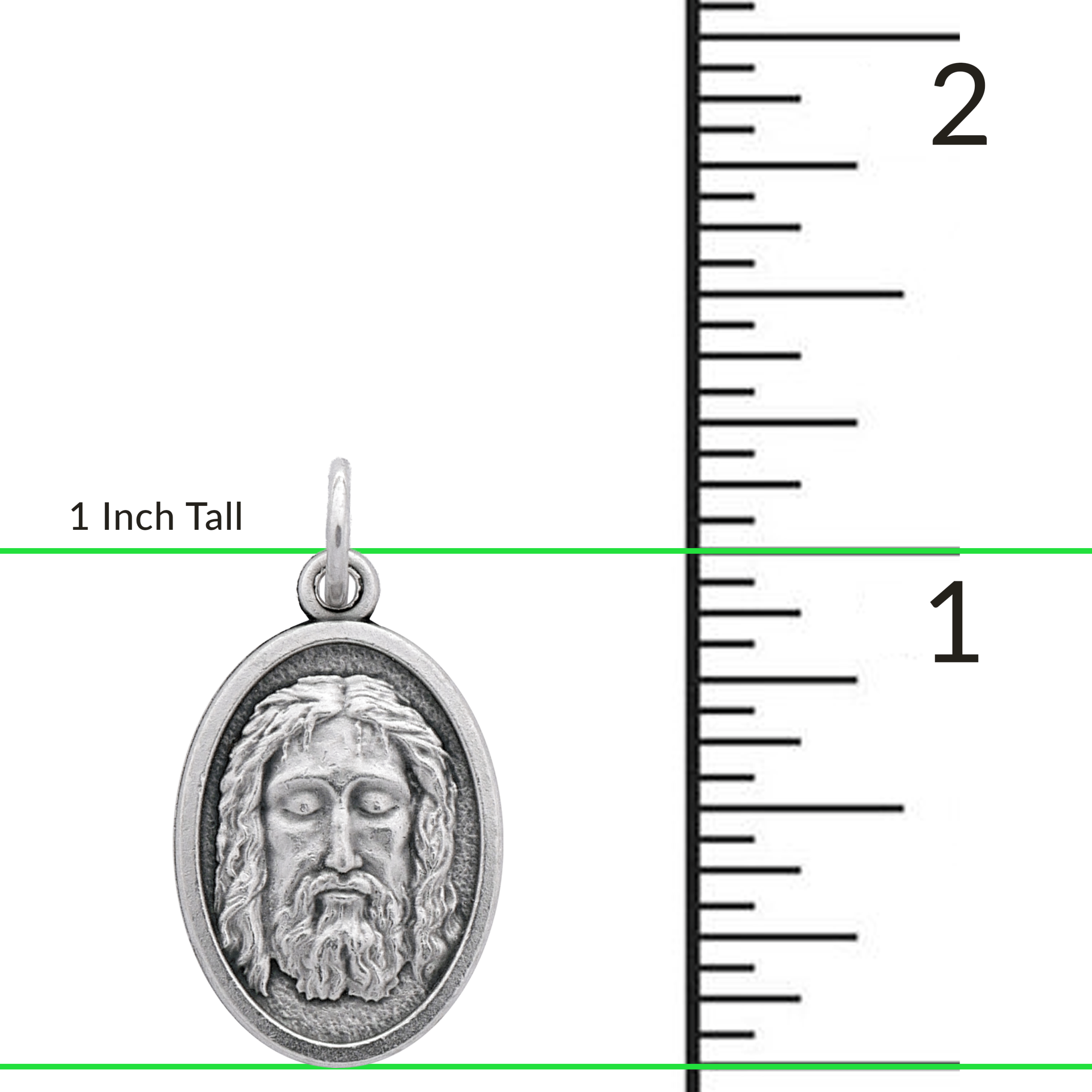 Holy Face Oval ruler size compare